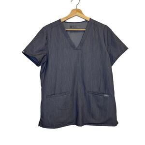 FIGS Casma Scrub Top Women's Medium Graphite Gray